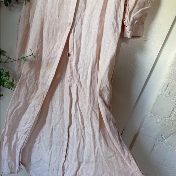 NWOT Zara Linen Oversized Beige Midi Tunic Dress - Picture 5 of 7